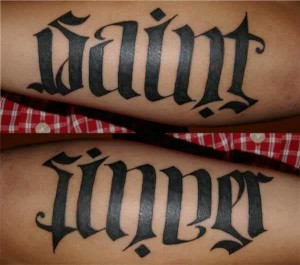 tattoo lettering ambigram